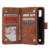 For Galaxy A01 Multifunctional Horizontal Flip Leather Case, with Card Slot & Holder & Zipper Wallet & Photo Frame(Brown)