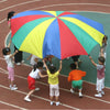 2m Children Outdoor Game Exercise Sport Toys Rainbow Umbrella Parachute Play Fun Toy with 8 Handle Straps for Families / Kindergartens / Amusement Parks