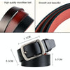 Dandali L8035 Men Casual Antique Pin Buckle Leather Belt Waistband, Size: 110-125cm (Coffee)