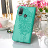 For Alcatel 1L 2021 Embossed Butterfly Leather Phone Case(Green)