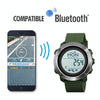 SKMEI 1511 Simple Bluetooth Men Smart Waterproof Compass Adult Smart Watch(Steel Shell Army Green)