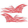 2 PCS/Set D-752 Lines Pattern Car Modified Decorative Sticker(Red)