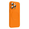 For iPhone 15 Pro CD Texture MagSafe Liquid Silicone Phone Case(Orange)