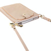 Litchi Texture Card Holder Mobile Phone Zipper Bag with Long Strap(Pink)