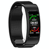 K60 1.08 inch Steel Band Earphone Detachable Life Waterproof Smart Watch Support Bluetooth Call(Black)