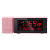 TS-P30 Multifunctional Night Light Alarm Digital Clock with FM Radio & Temperature / Humidity Display & IR Sensor Function(Pink)