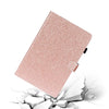 For Samsung Galaxy Tab A8 10.5 2021 Varnish Glitter Powder Leather Tablet Case(Rose Gold)