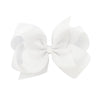 5 PCS 6 Inch Colorful Kids Girls Big Solid Ribbon Hair Bow Clips(18)