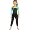 DIVE & SAIL WS-18818 Children Diving Suit One-piece Warm Snorkeling Surfing Anti-jellyfish Swimsuit, Size:M(Gray Green Sleeve)