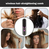 Wireless Hair Straightening Comb USB Charging Curling Iron(Gray)