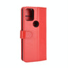 For Alcatel 3X 2020 R64 Texture Single Horizontal Flip Protective Case with Holder & Card Slots & Wallet& Photo Frame(Red)