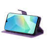 For Samsung Galaxy A26 5G Global Cat Bee Embossing Pattern Shockproof Leather Case(Purple)