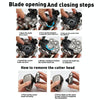 6 In 1 9 Knife Head Multifunctional USB Shaver Full Body Water Washing Shaver Men Hair Bald