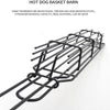 2 PCS Hot Dog Barbecue Cage Sausage Barbecue Clip Barbecue Clip Mesh Wooden Handle Barbecue Mesh Rack, Color:Red