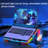 CoolCold  Five Fans 2 USB Ports Laptop Cooler Gaming Notebook Cool Stand,Version: Touch Symphony Red