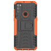 For Alcatel 3L (2021) Tire Texture Shockproof TPU+PC Protective Case with Holder(Orange)