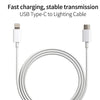 SDC-20W 2 in 1 PD 20W USB-C / Type-C Travel Charger + 3A PD3.0 USB-C / Type-C to 8 Pin Fast Charge Data Cable Set, Cable Length: 2m, EU Plug
