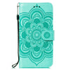 For Xiaomi Redmi K70 Sun Mandala Embossing Pattern Phone Leather Case(Green)