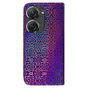 For Asus Zenfone 9 Colorful Magnetic Buckle Leather Phone Case(Purple)