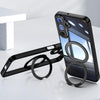 For Samsung Galaxy A16 5G 360 Holder MagSafe Acrylic Hybrid TPU Phone Case(Black)