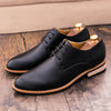 JL-1022 Men British Pointed Leather Shoes Business Casual Shoes, Size: 43(Black)
