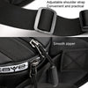 HAOSHUAI Outdoor Running Waist Bag With Reflecting Strip Chest Bag(1100-6 Black)
