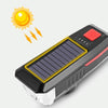 Bicycle Solar Headlight Horn Light Night Riding USB Charging Headlight Bicycle Glare Flashlight Equipment(Red)