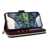 For Samsung Galaxy A15 Nine-card Slots Zipper Wallet Bag Leather Phone Case(Wine Red)