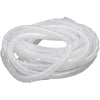 18m PE Spiral Pipes Wire Winding Organizer Tidy Tube, Nominal Diameter: 4mm(White)