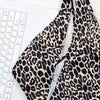 Leopard Print Hollow Strap One-piece Swimsuit For Women, Size: S