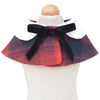 Dog Shawl, Black & White Grid, L (25-30cm Neck) - Cat & Dog Scarf