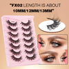7pairs /Box Faux Eyelashes Natural Fluffy 3D Mink Lengthen Eyelashes M390