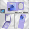 For Samsung Galaxy Z Flip6 Hinge MagSafe PC Full Coverage Phone Case(Purple)