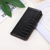For Samsung Galaxy A36 Crocodile Top Layer Cowhide Leather Phone Case(Black)