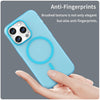 For iPhone 14 Pro Max MagSafe Frosted Translucent TPU + PC Full Coverage Phone Case(Blue)