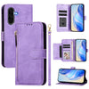 For Samsung Galaxy A56 5G Multi-Card Slots Zipper Wallet Leather Phone Case(Purple)
