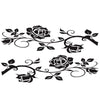 2 PCS/Set D-545 Rose Pattern Car Modified Decorative Sticker(Black)