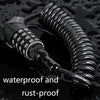 WEST BIKING YP0705063 Bicycle Lock Motorcycle Helmet Lock Anti-Theft Password Cable Lock(Black)