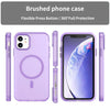 For iPhone 11 MagSafe Frosted Translucent TPU + PC Full Coverage Phone Case(Dark Purple)