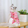Cat Recovery Suit, Red, L | Post-Surgery Wear, Anti-Licking