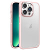 For iPhone 13 Pro Max Hardware Side Cooling Skin Feel Frosted Metal Lens Frame Phone Case(Pink)