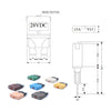 25AMP DC28V Circuit Breaker Trip Fuses Standard Blade Fuse Manual Reset