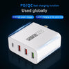 WLX-A6 4 Ports Quick Charging USB Travel Charger Power Adapter, EU Plug