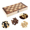39 x 39cm 3 In 1 Wooden Chess Set Foldable Chess Board For Kids Adults