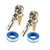 2pcs / Set Car 1/4NPT Brass American Style Pneumatic Chuck(Yellow)