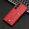 For Samsung Galaxy A36 5G Double Buckle Card Slots Magnetic Phone Case(Red)