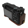 1/4 inch Thread PU Leather Camera Half Case Base for Sony ILCE-A6500 / A6500 (Black)