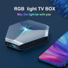 A95X F4 8K UHD Smart TV BOX Android 10.0 Media Player with Remote Control, Amlogic S905X4 Quad Core Cortex-A55 up to 2.0GHz, RAM: 4GB, ROM: 128GB, 2.4GHz/5GHz WiFi, Bluetooth, UK Plug(Metallic Blue)