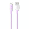 USAMS US-SJ595 Jelly Series USB to 8 Pin Two-Color Data Cable, Cable Length: 1m(Purple)
