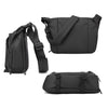 WEPOWER Men Shoulder Bag Waterproof Multifunctional Large Capacity Crossbody Bag(Black)